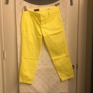 Jcrew size 6 yellow pants